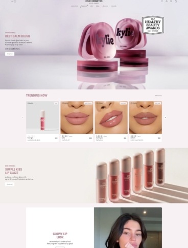 eCommerce website: Kylie Cosmetics