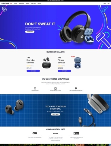 eCommerce website: Raycon