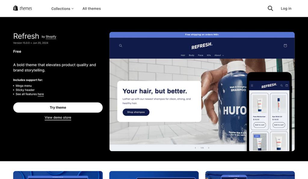 refresh free shopify theme