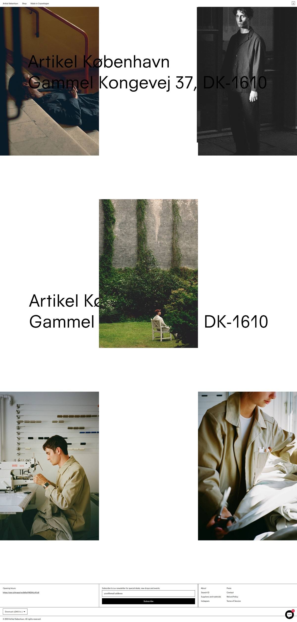 eCommerce website: Artikel København