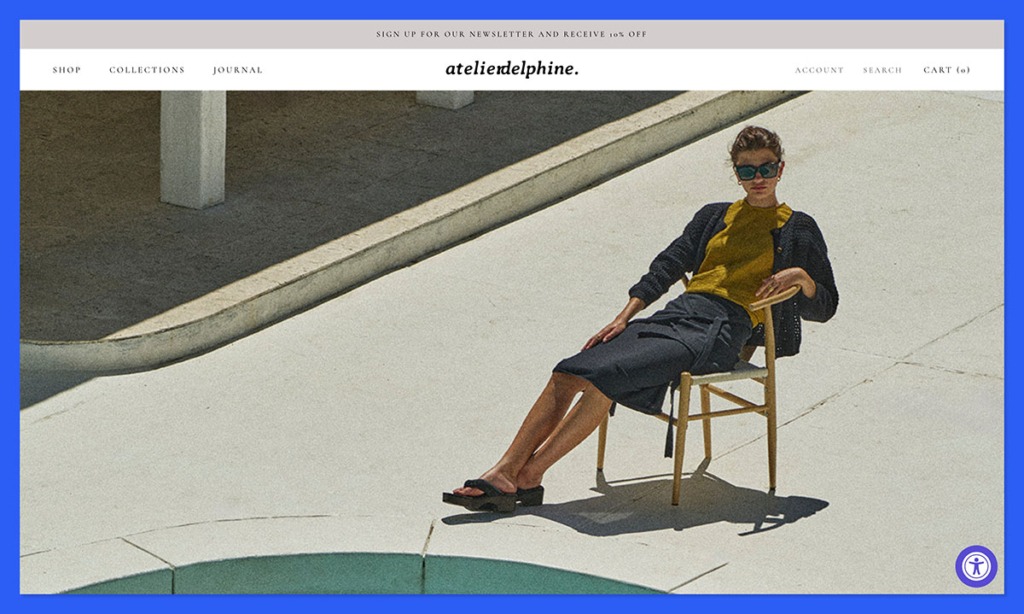 Atelier-Delphine homepage example