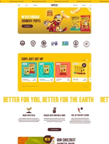 eCommerce website: Hippeas