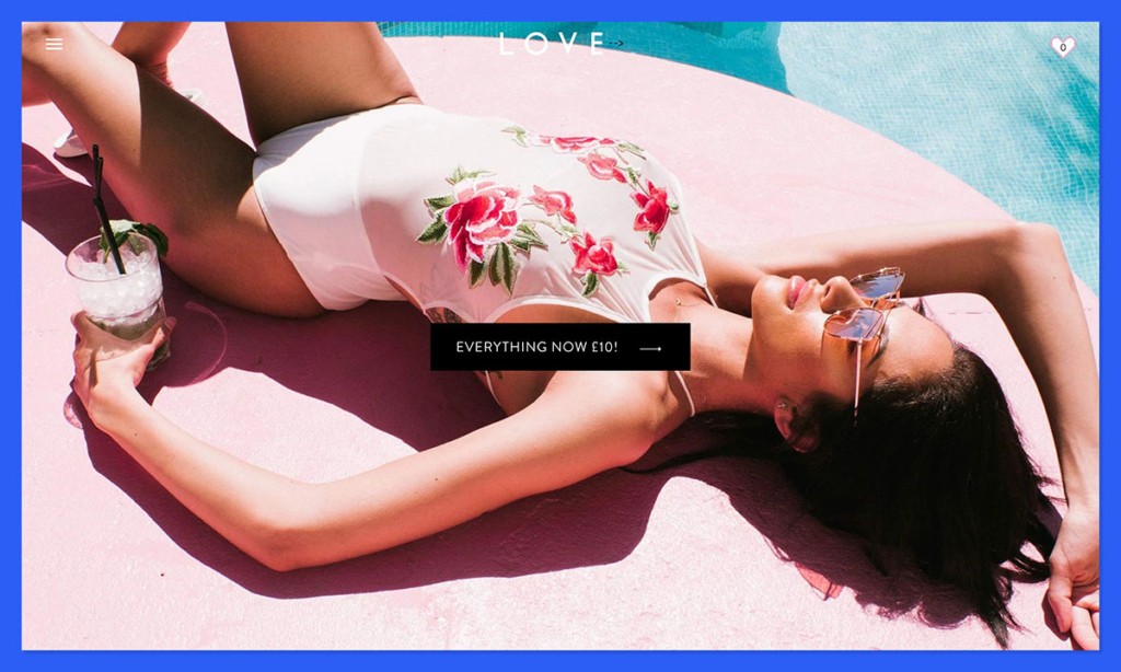 LoveClothing homepage