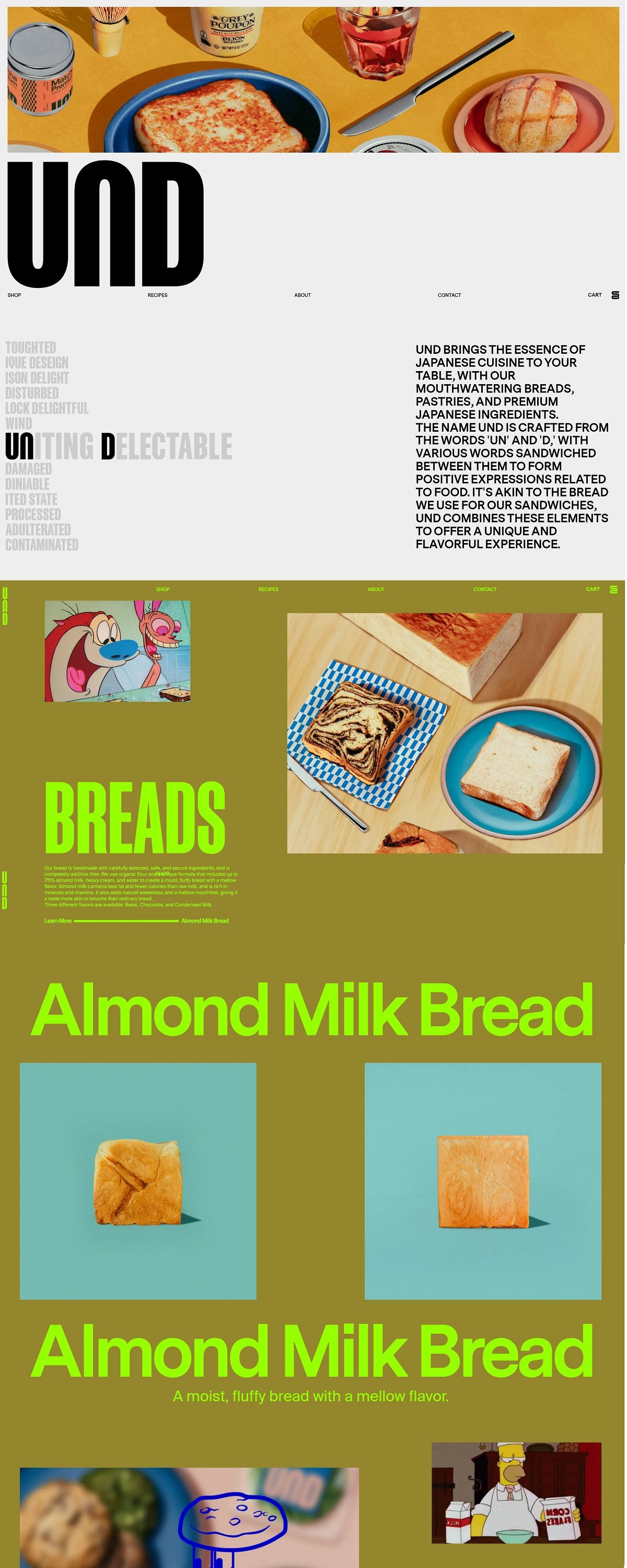 eCommerce website: UnD NY