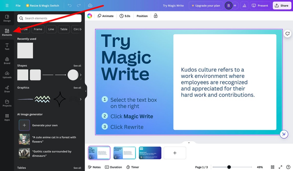 canva magic write