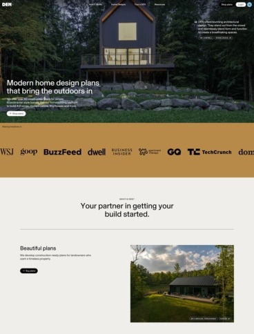 eCommerce website: Den