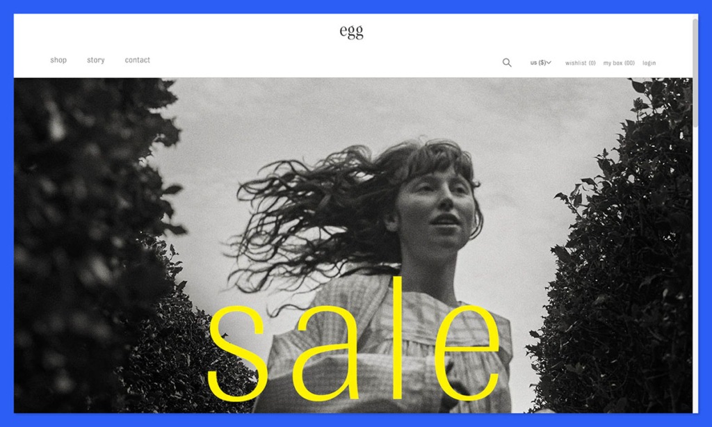 egg homepage example