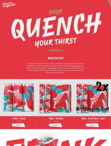 eCommerce website: Fountain of Youth