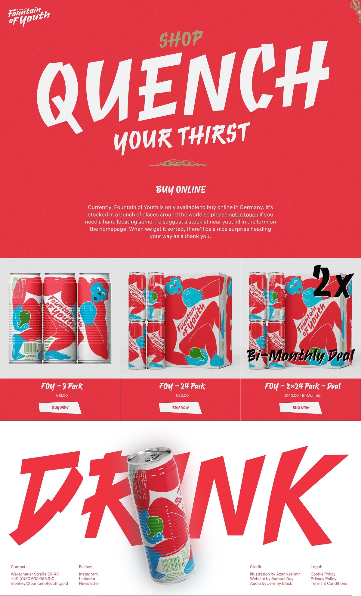 eCommerce website: Fountain of Youth