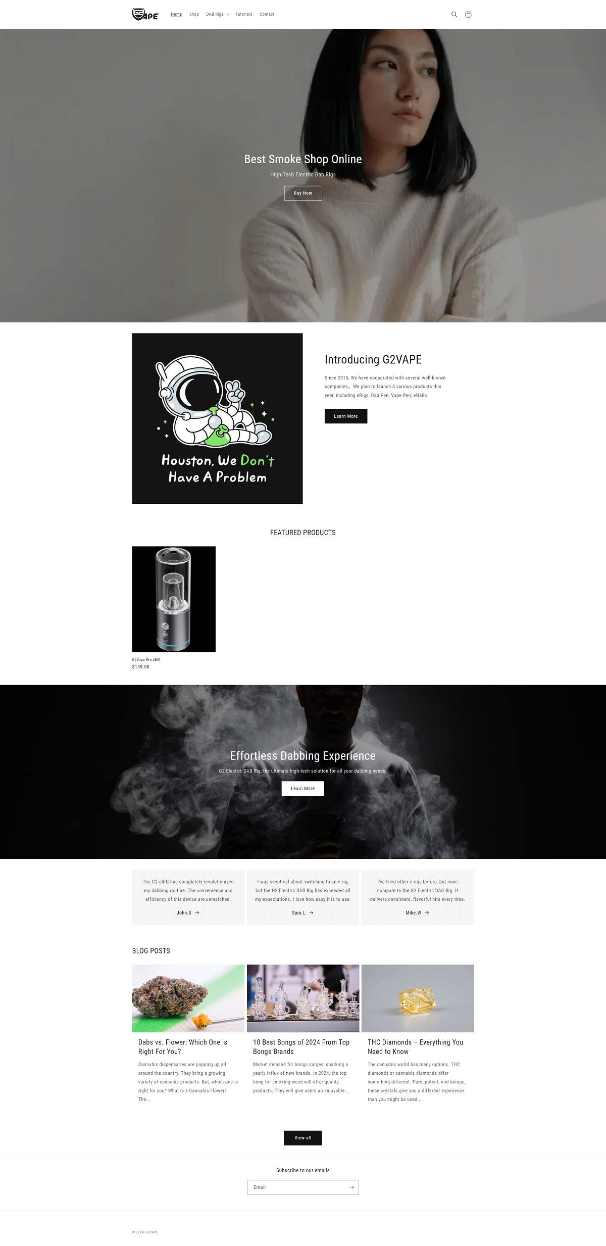 eCommerce website: G2VAPE