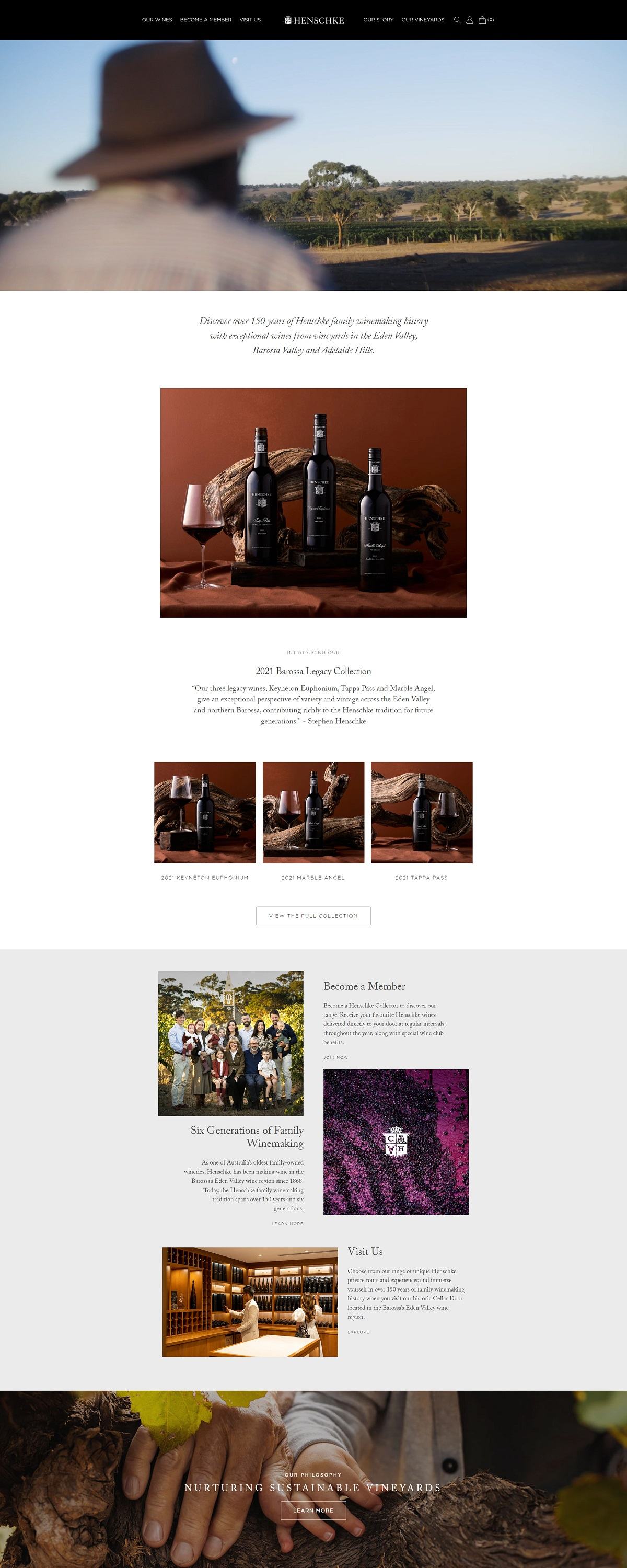eCommerce website: Henschke