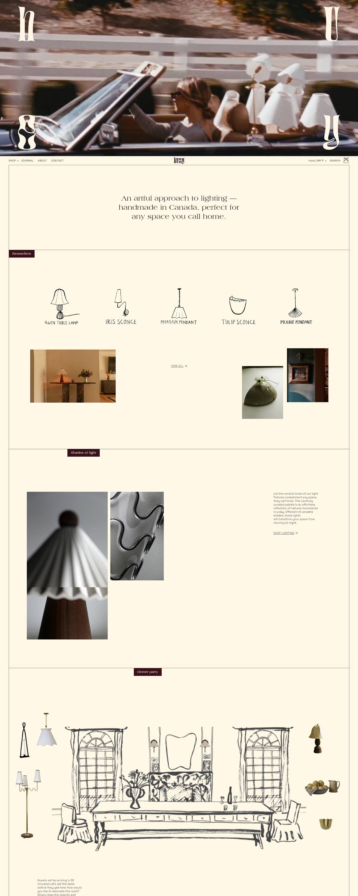 eCommerce website: Huey Lightshop