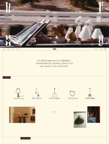 eCommerce website: Huey Lightshop