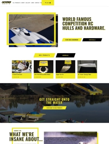 eCommerce website: Insane Boats