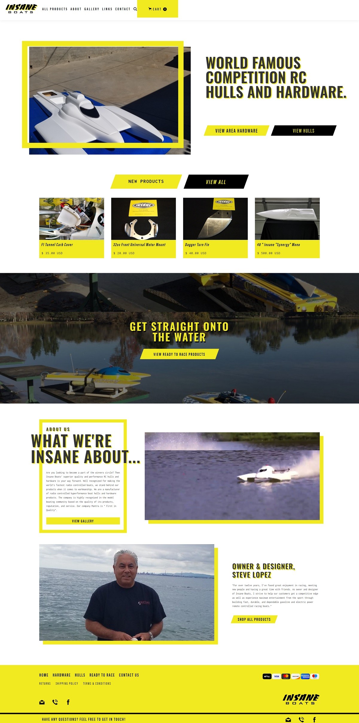 eCommerce website: Insane Boats