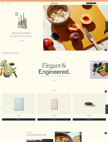 eCommerce website: Material