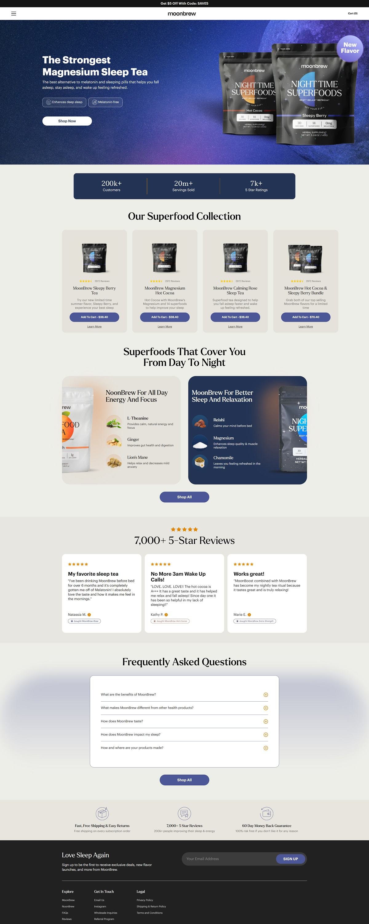 eCommerce website: MoonBrew