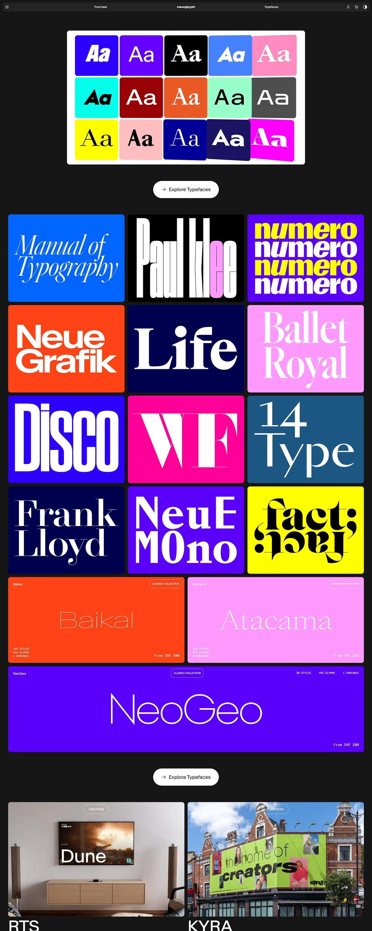 eCommerce website: Newglyph