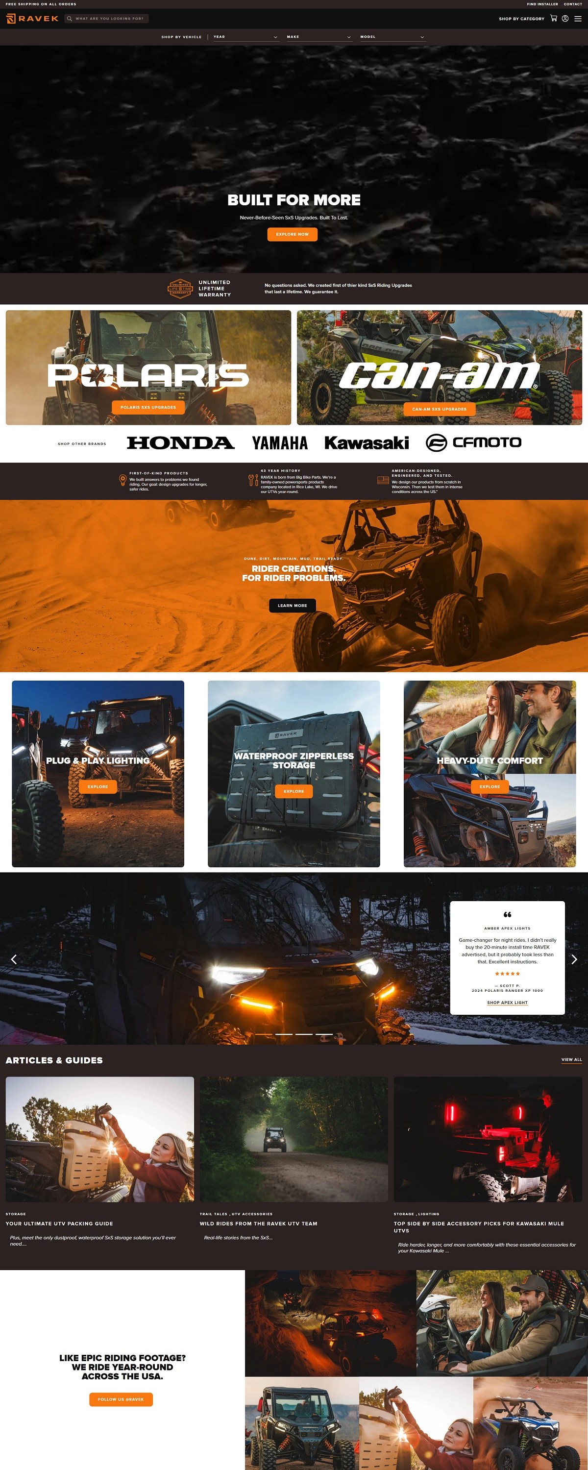 eCommerce website: RAVEK