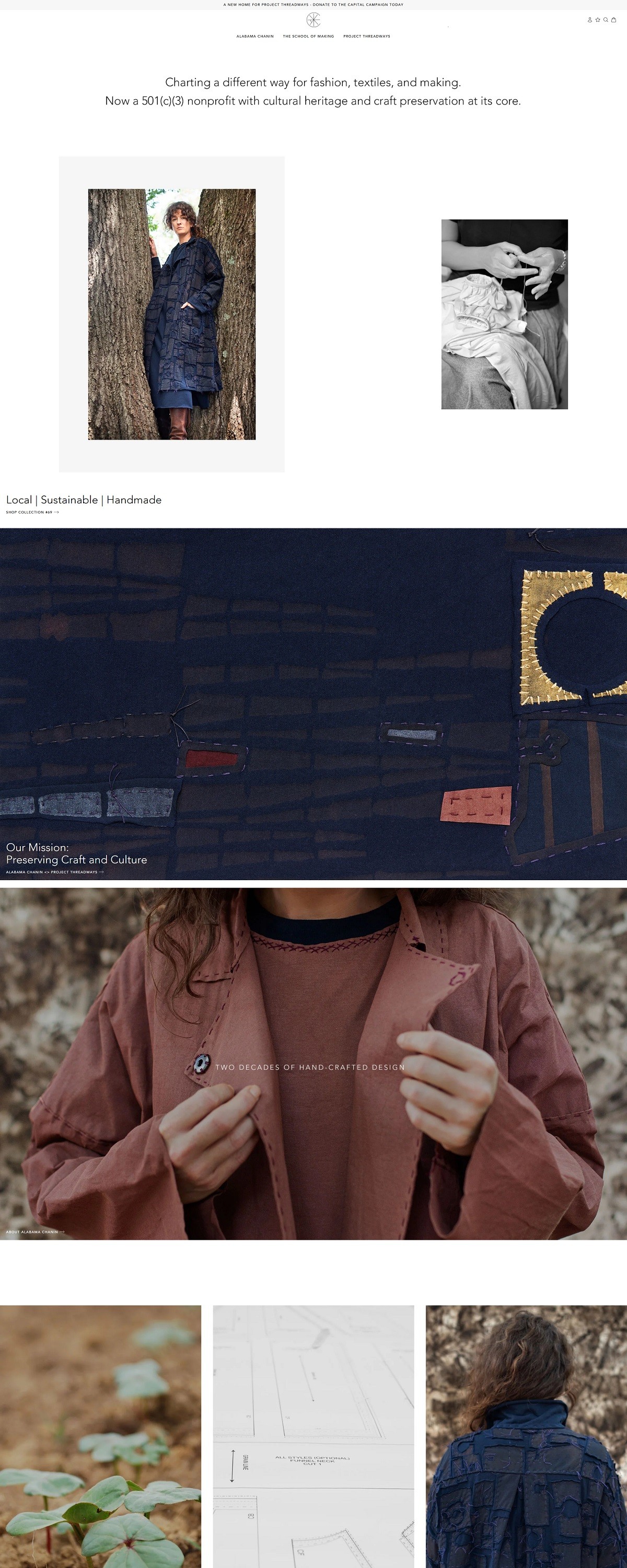 eCommerce website: Alabama Chanin