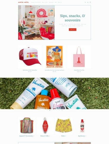 eCommerce website: Austin Motel