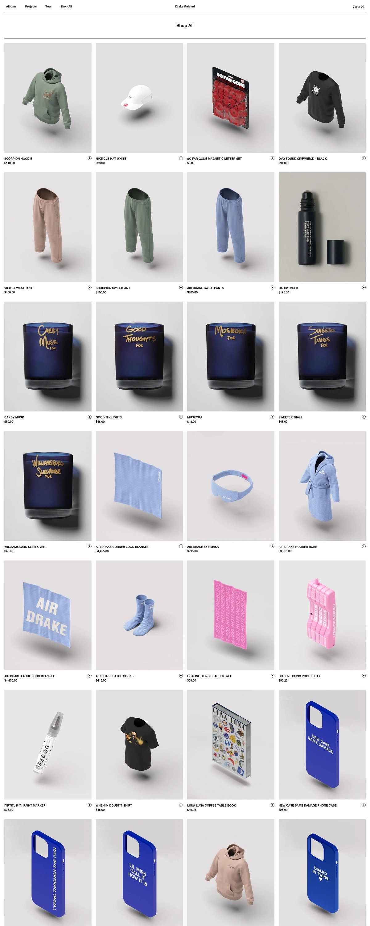 eCommerce website: Drake Related – Digital Shop