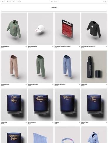 eCommerce website: Drake Related – Digital Shop