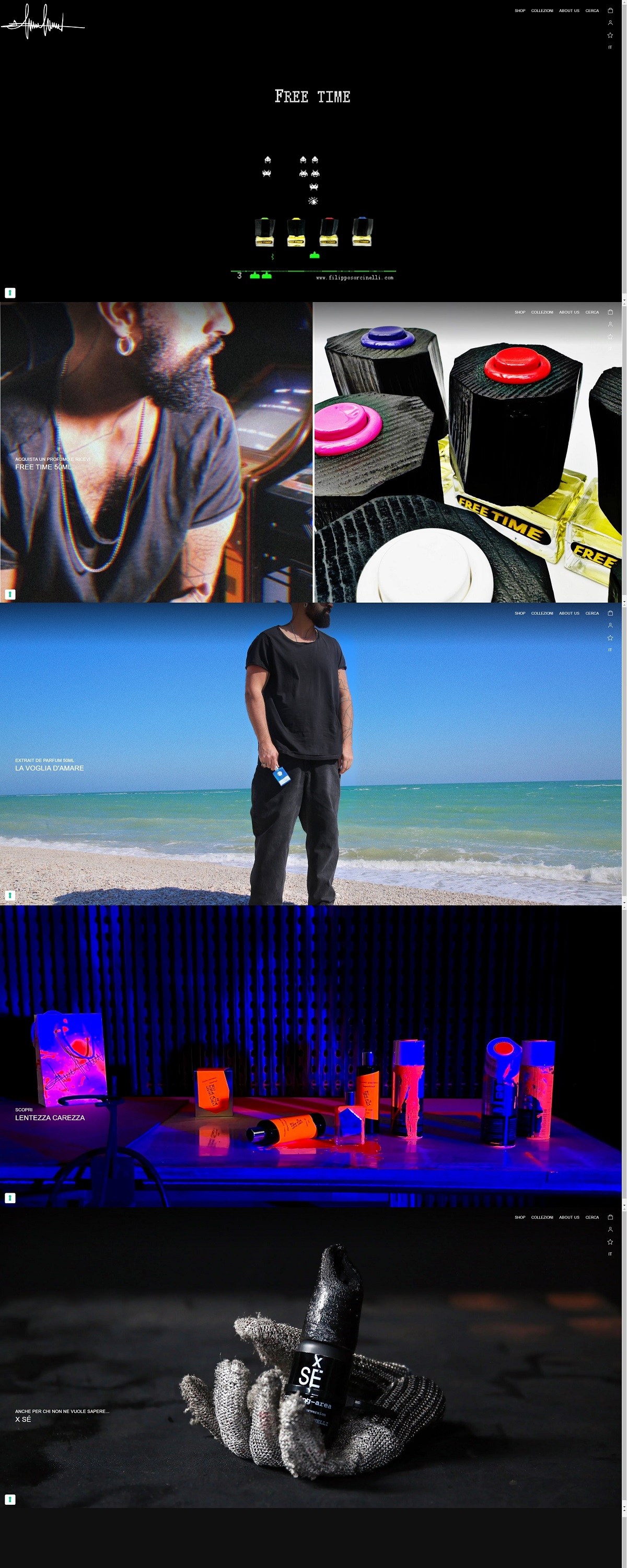 eCommerce website: Filippo Sorcinelli