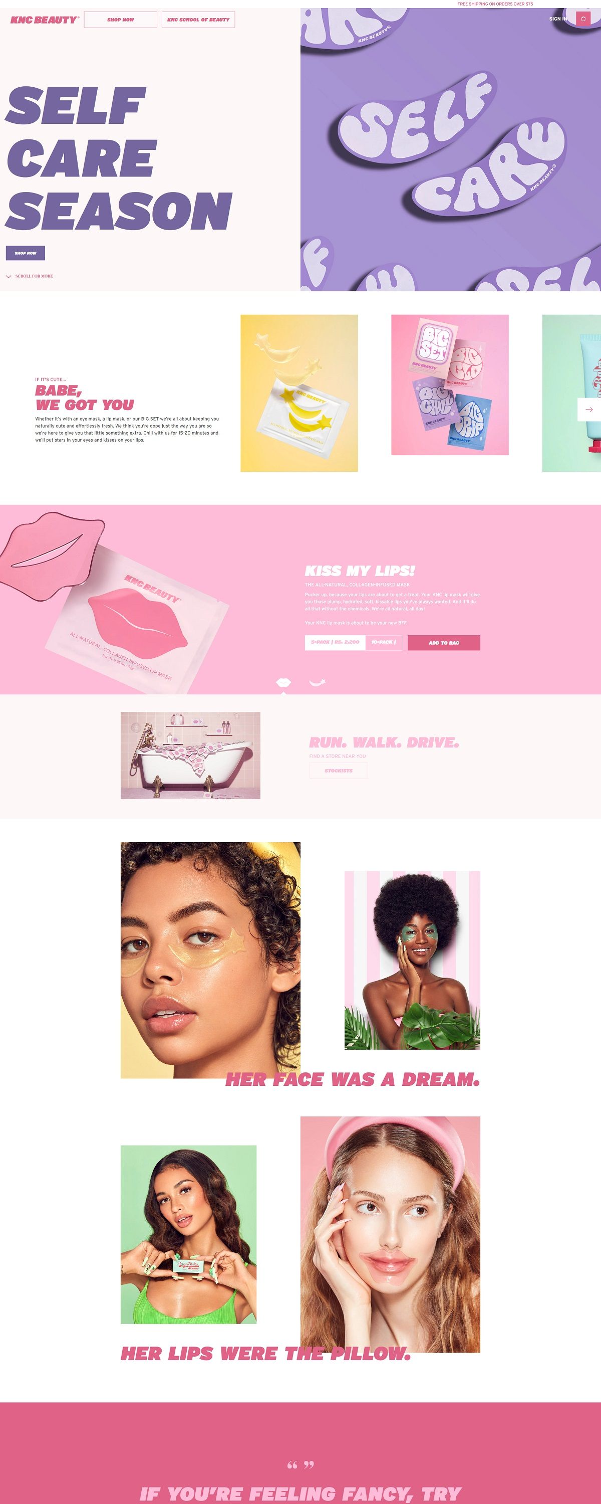 eCommerce website: KNC Beauty