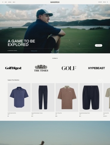 eCommerce website: Manors