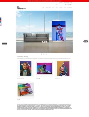 eCommerce website: Nieto Fine Art