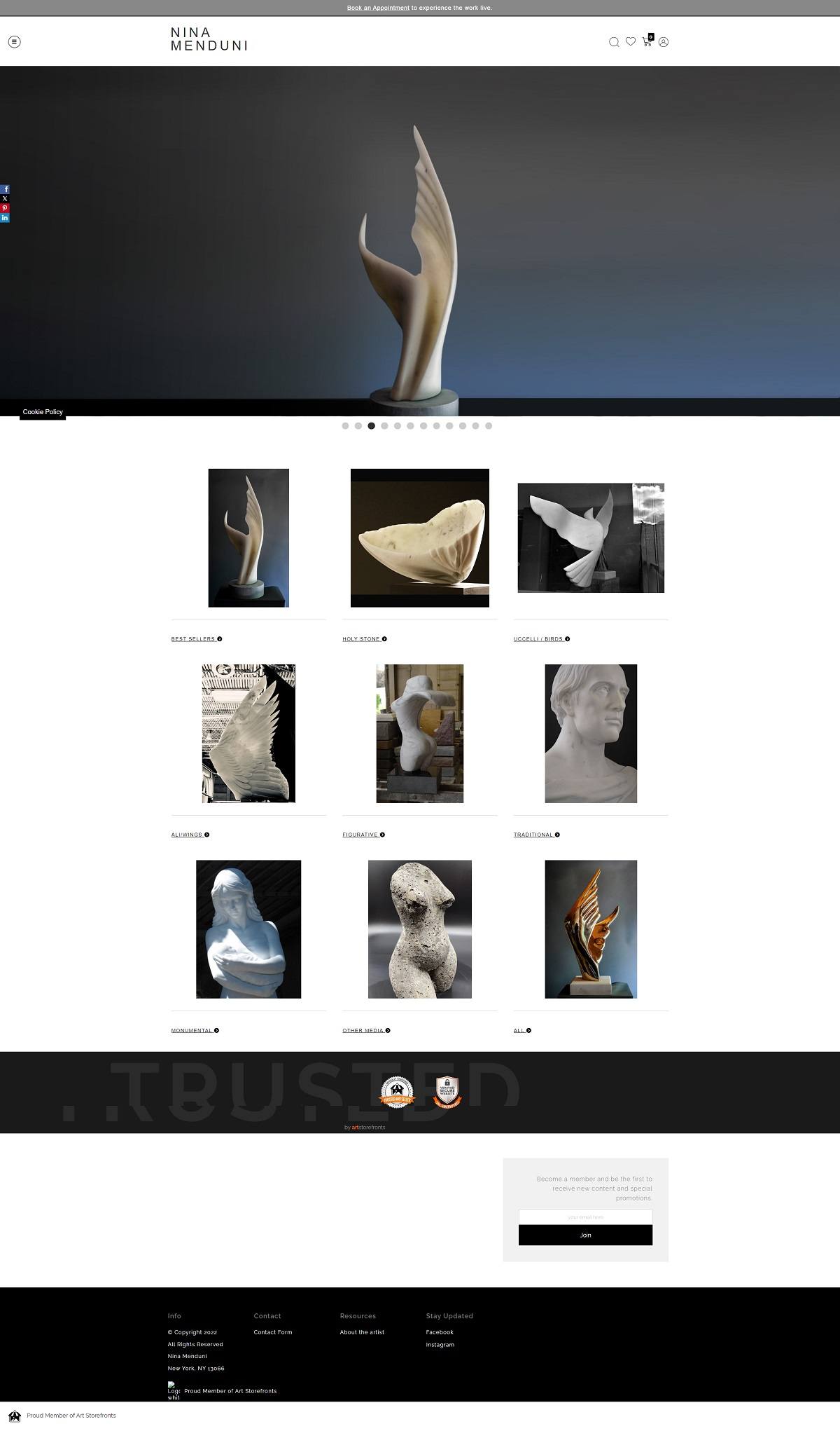 eCommerce website: Nina Menduni
