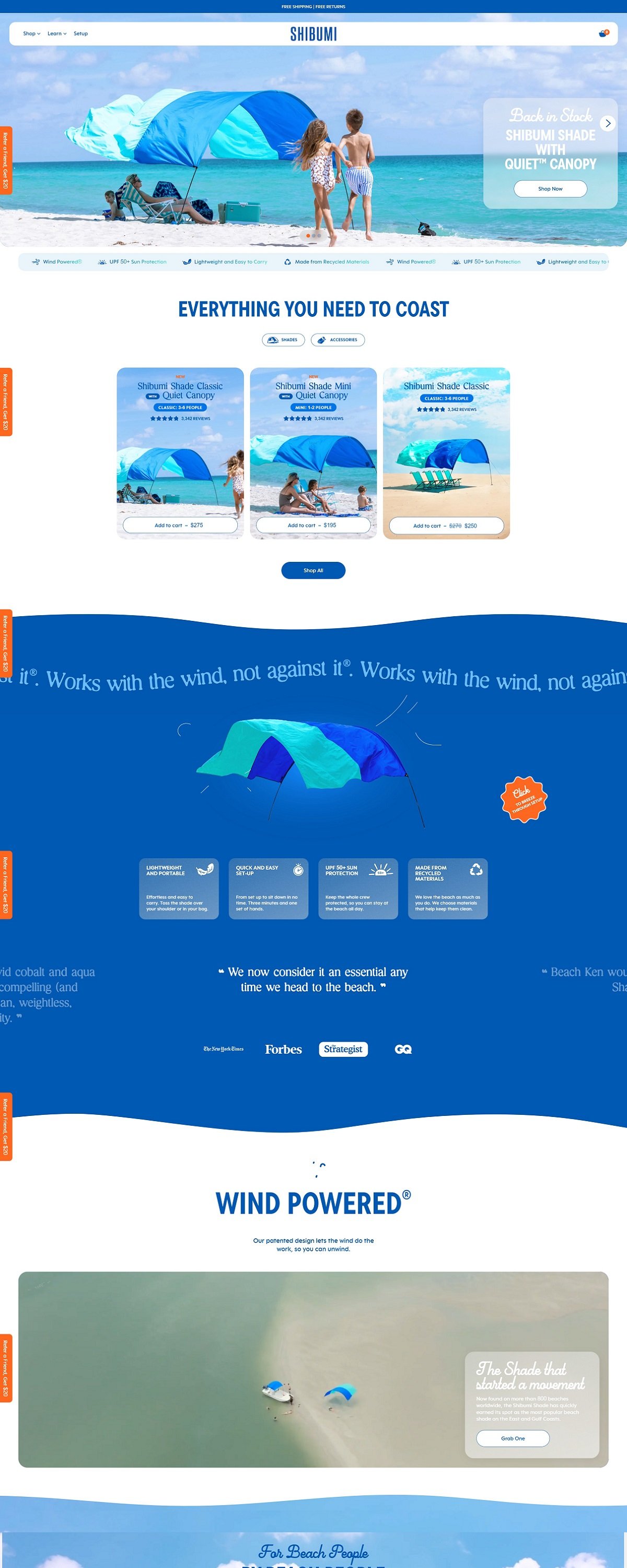 eCommerce website: Shibumi Shade