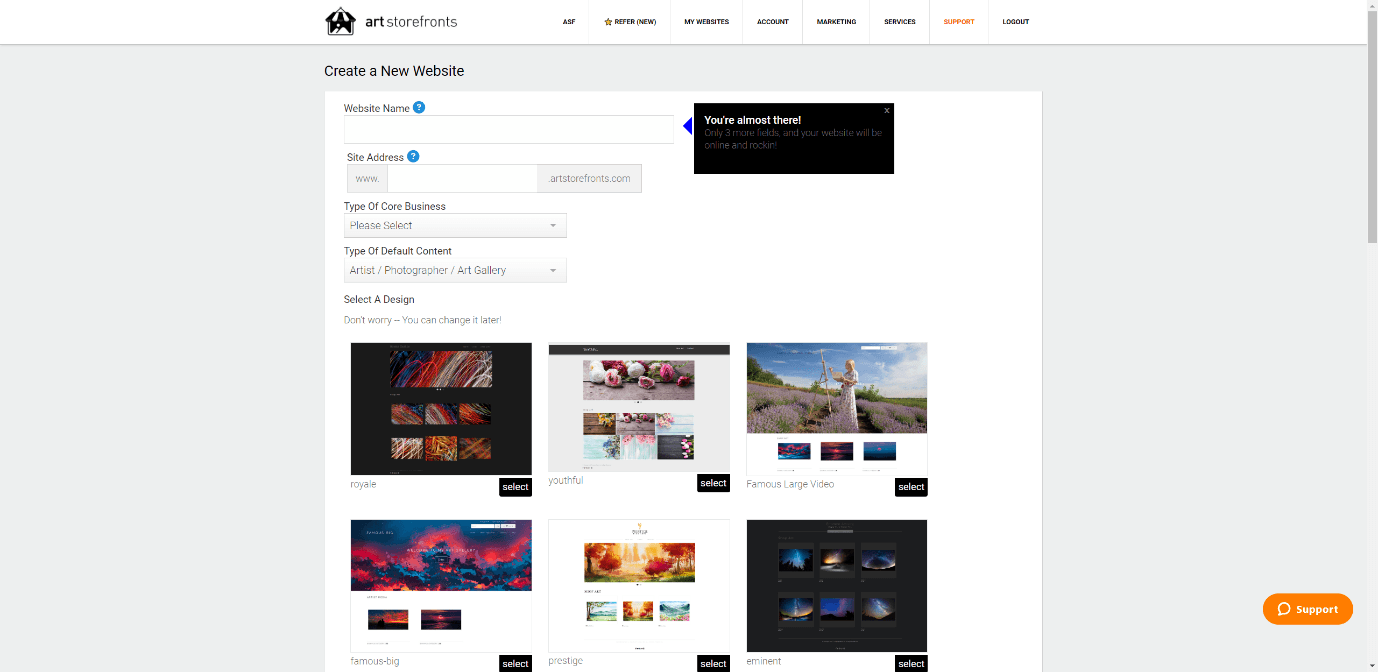 art storefronts new website