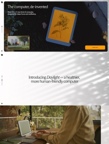 eCommerce website: Daylight Computer