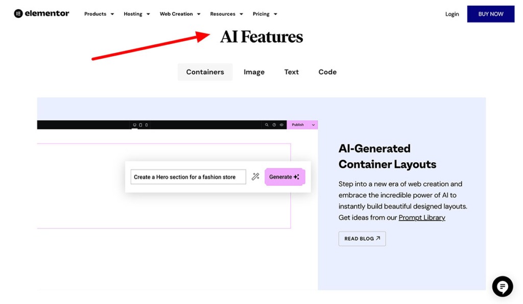 elementor ai features