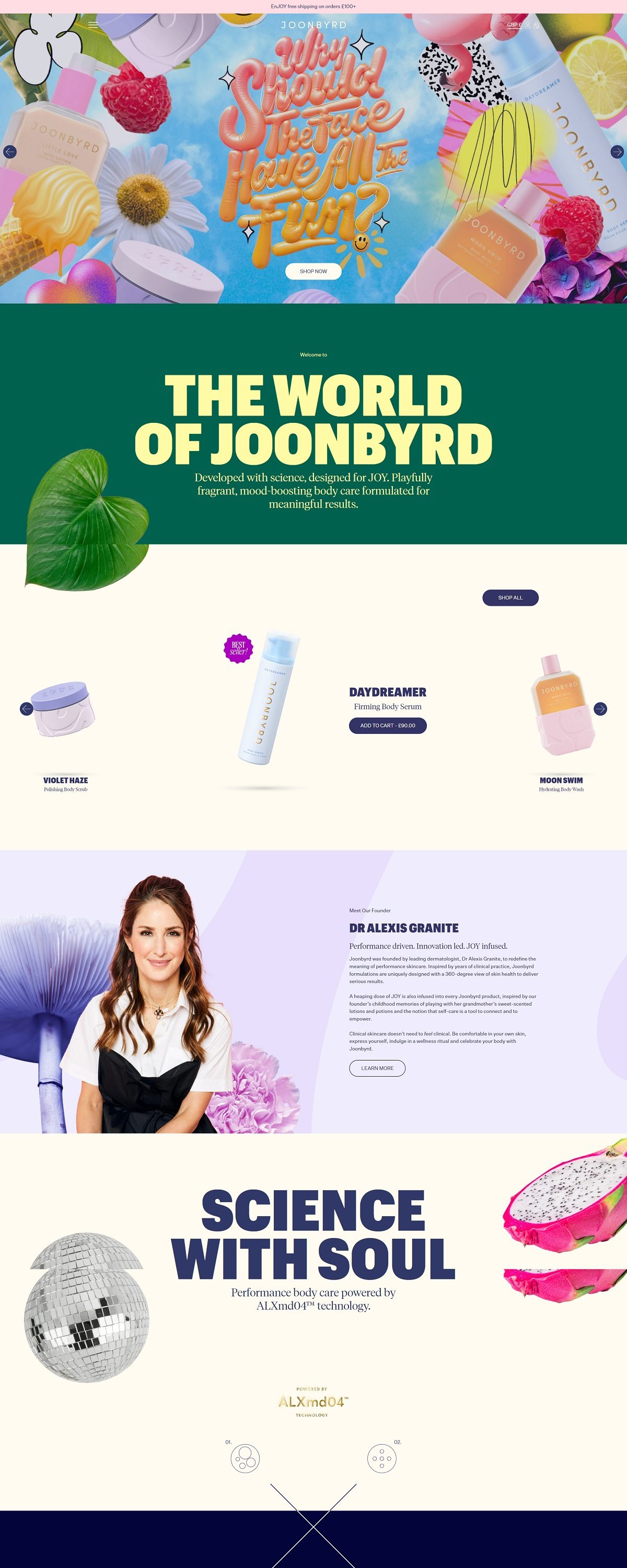 eCommerce website: Joonbyrd