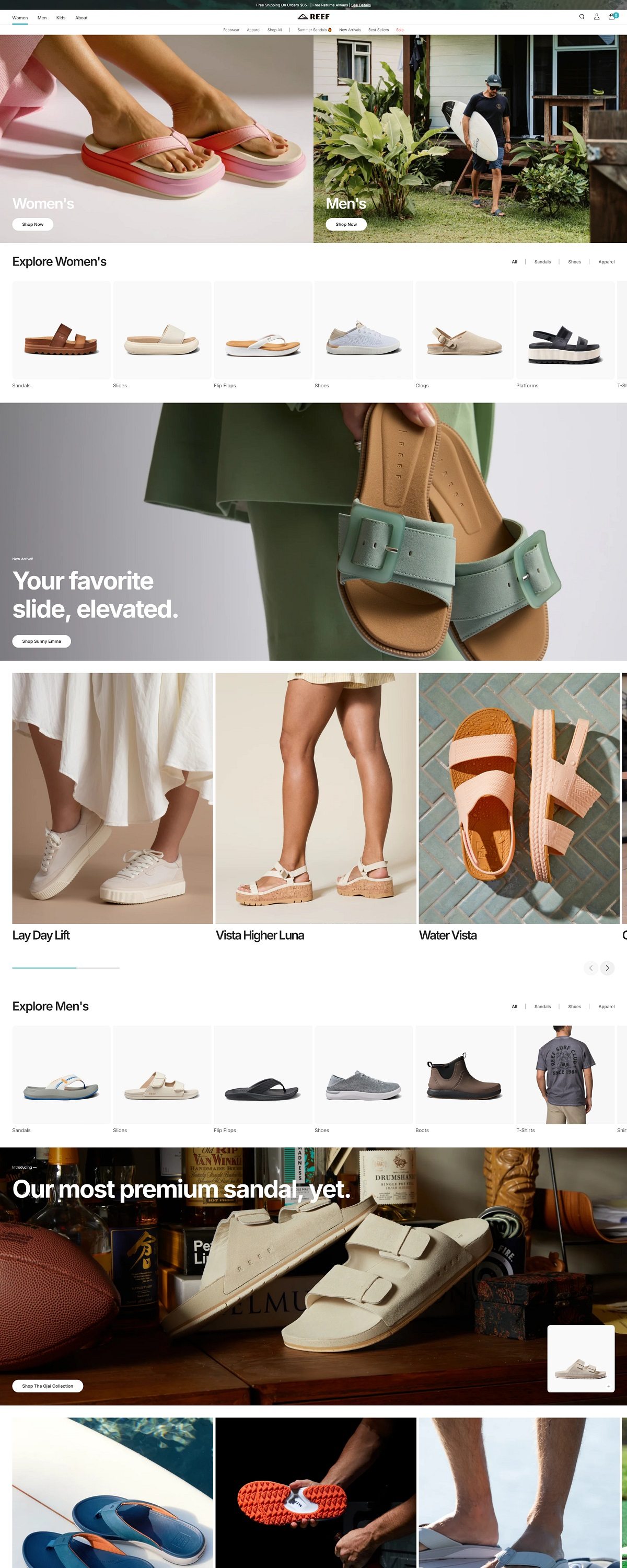 eCommerce website: Reef