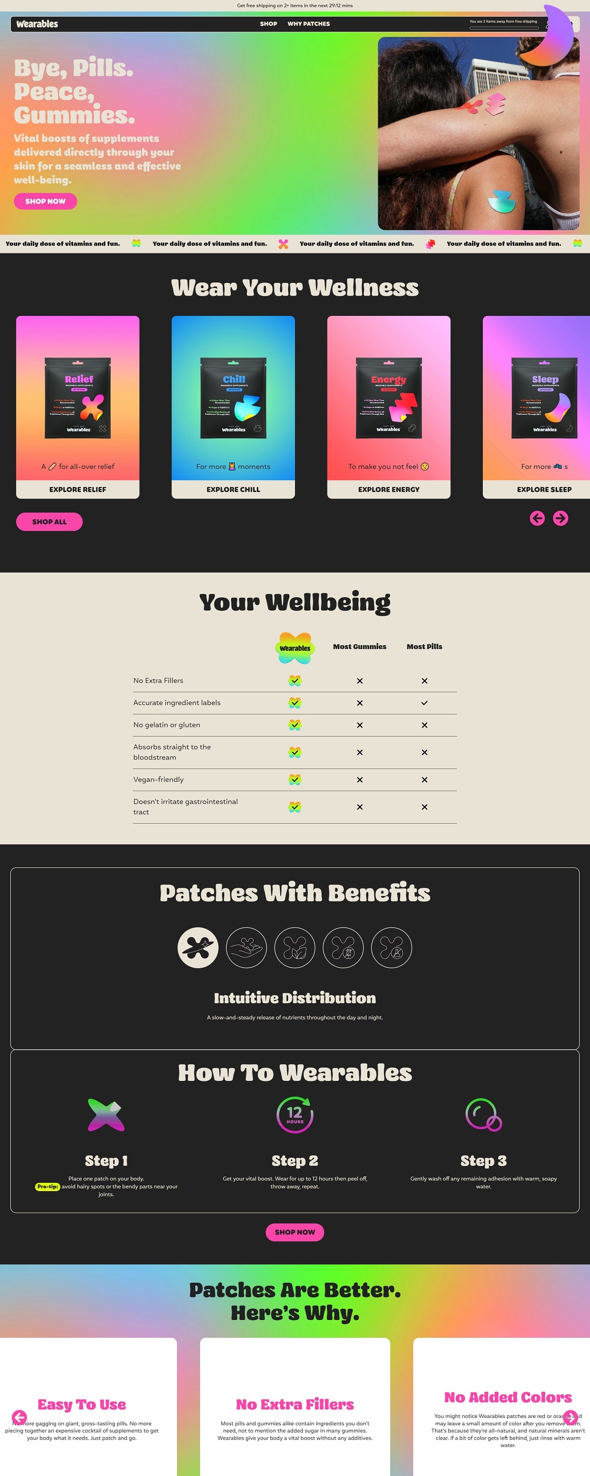 eCommerce website: Wearables