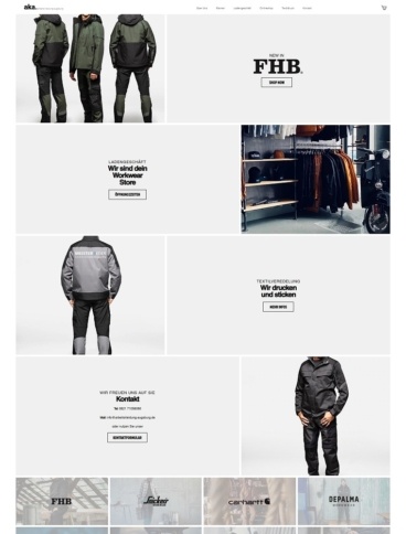 eCommerce website: Arbeitskleidung Augsburg