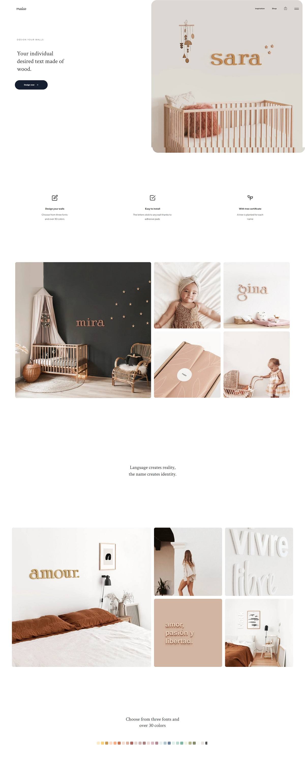 eCommerce website: Malco Wall Shop