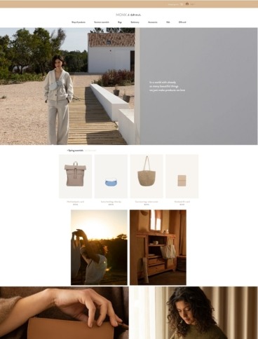 eCommerce website: Monk & Anna