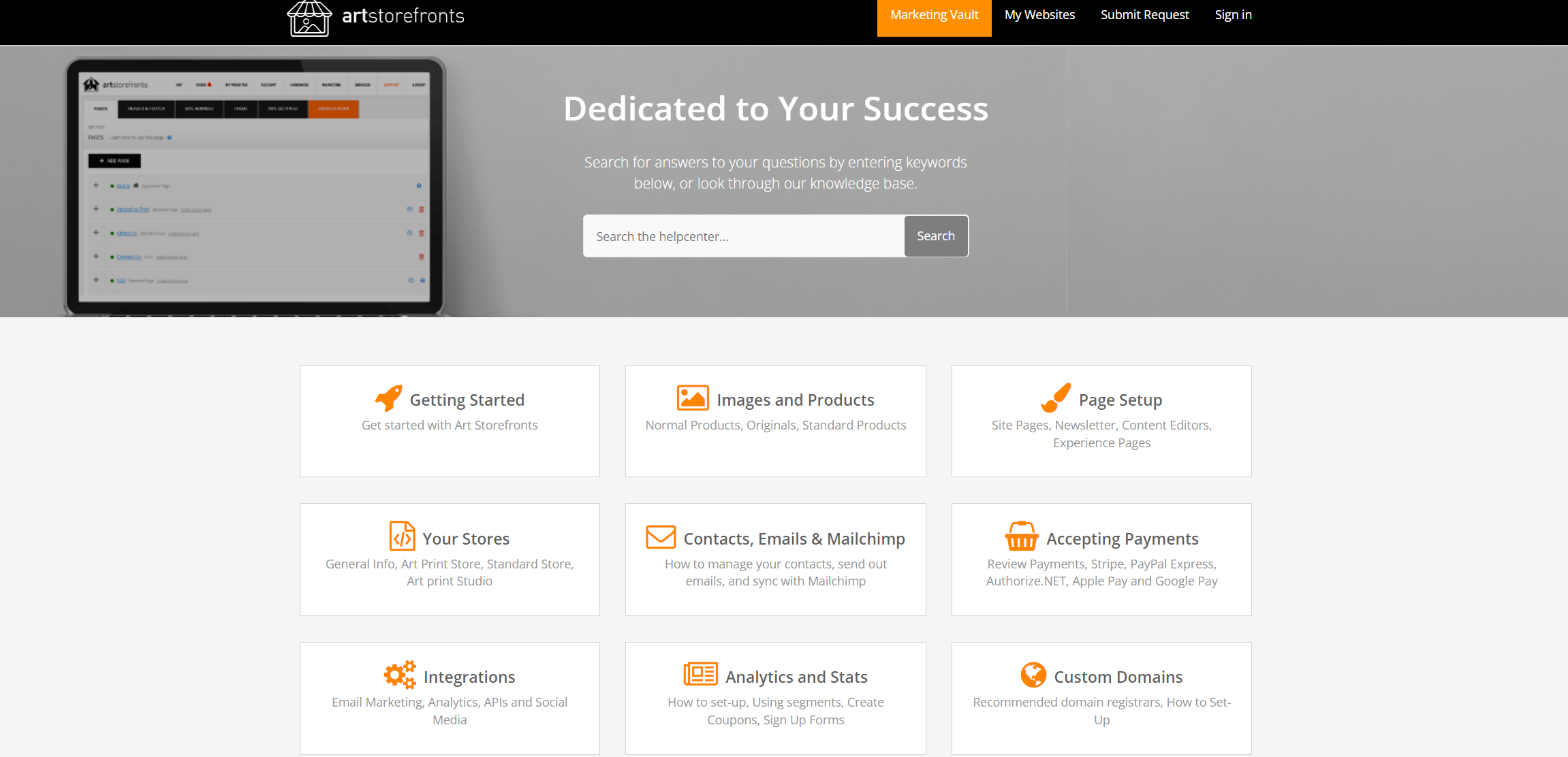 art storefronts customer support