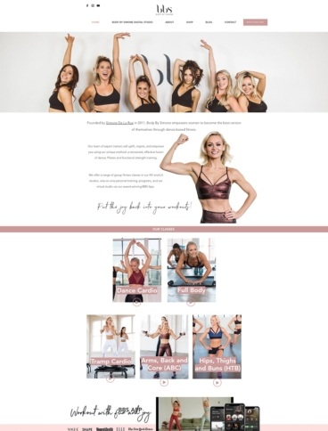 eCommerce website: Body By Simone