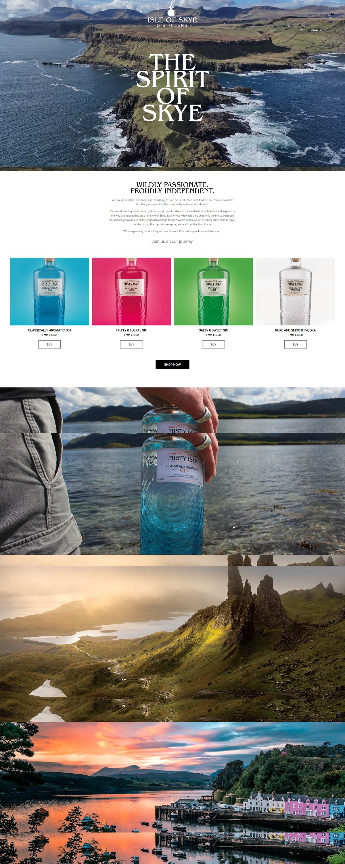 eCommerce website: Isle of Skye Distillers