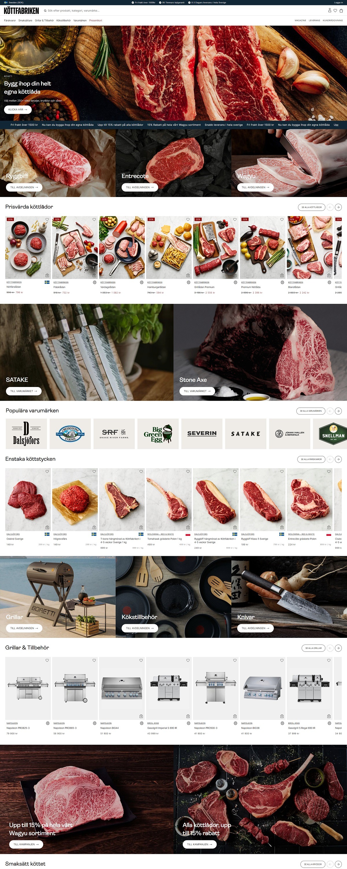 eCommerce website: Köttfabriken