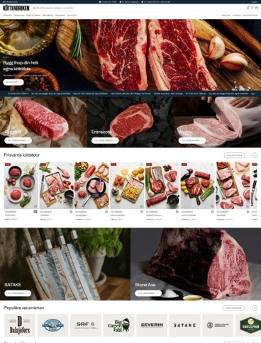eCommerce website: Köttfabriken