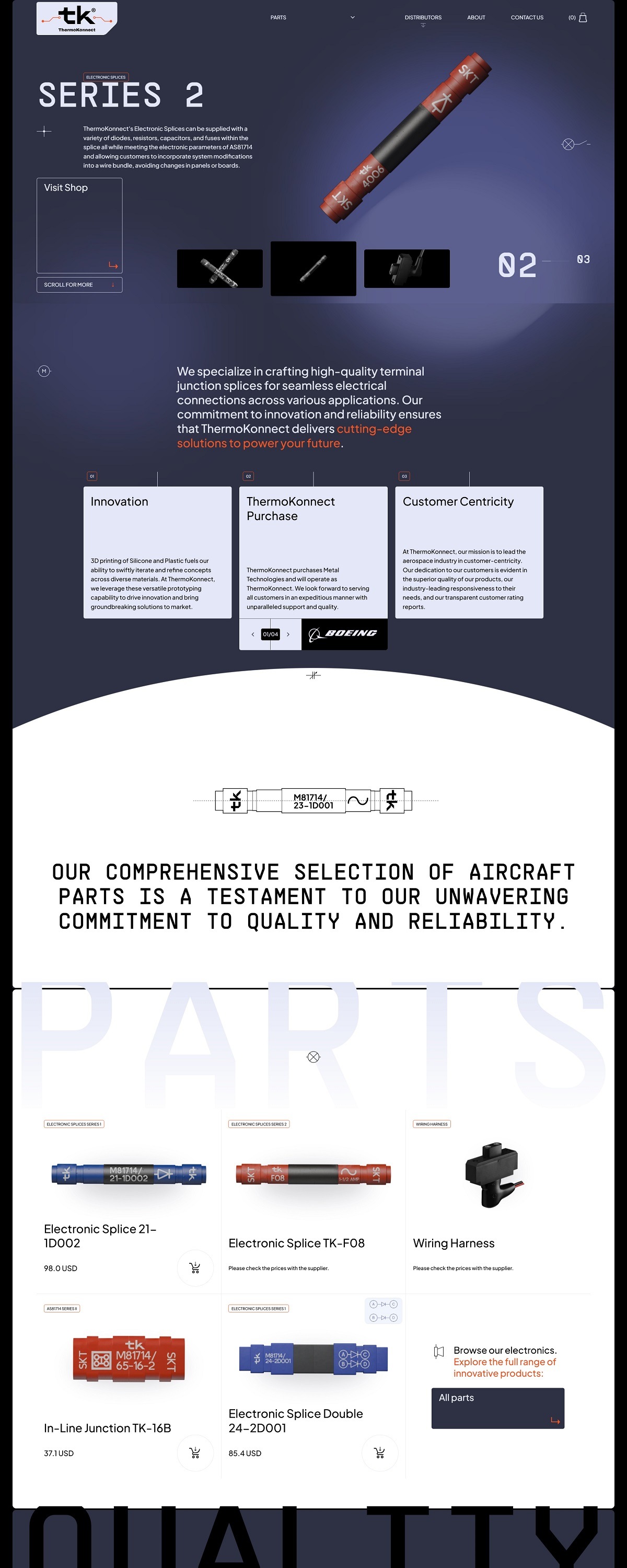 eCommerce website: ThermoKonnect