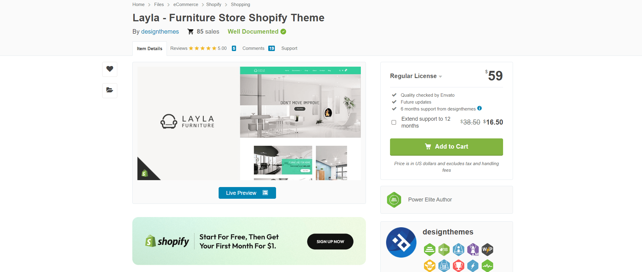 layla themeforest theme homepage