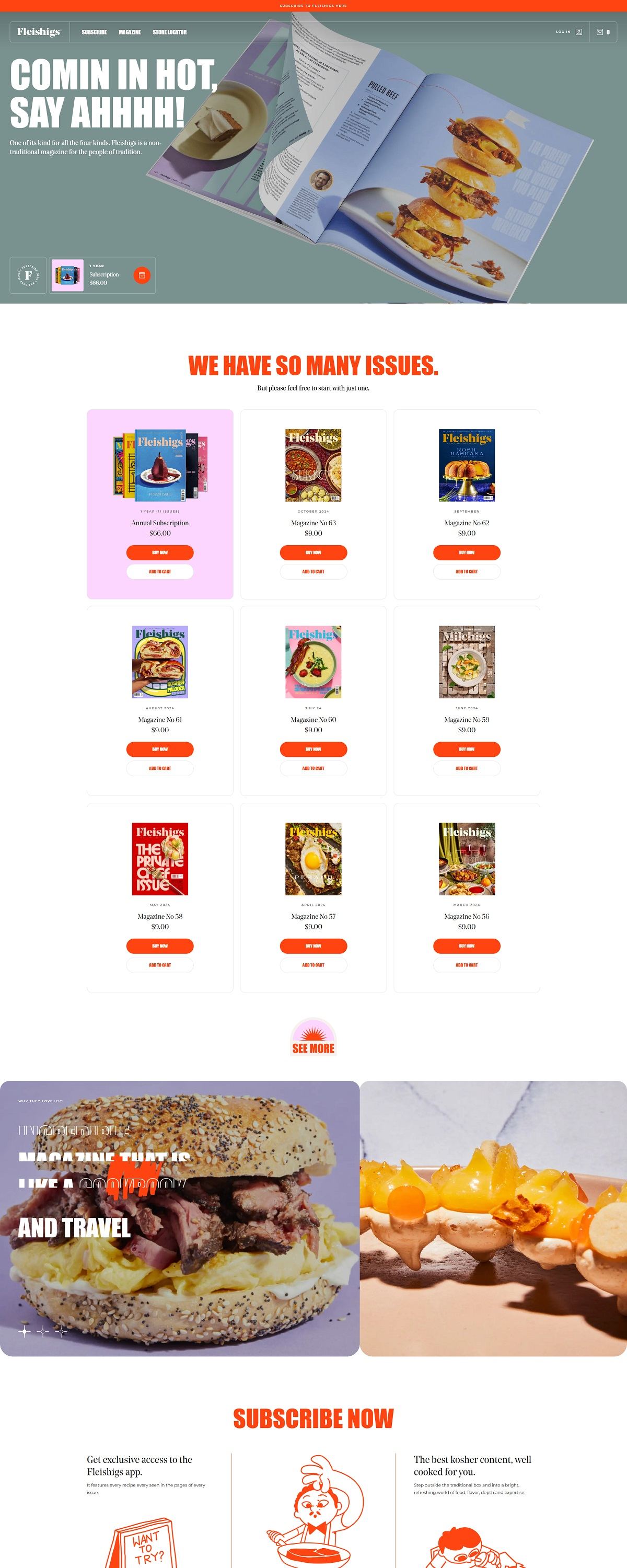 eCommerce website: Fleishigs
